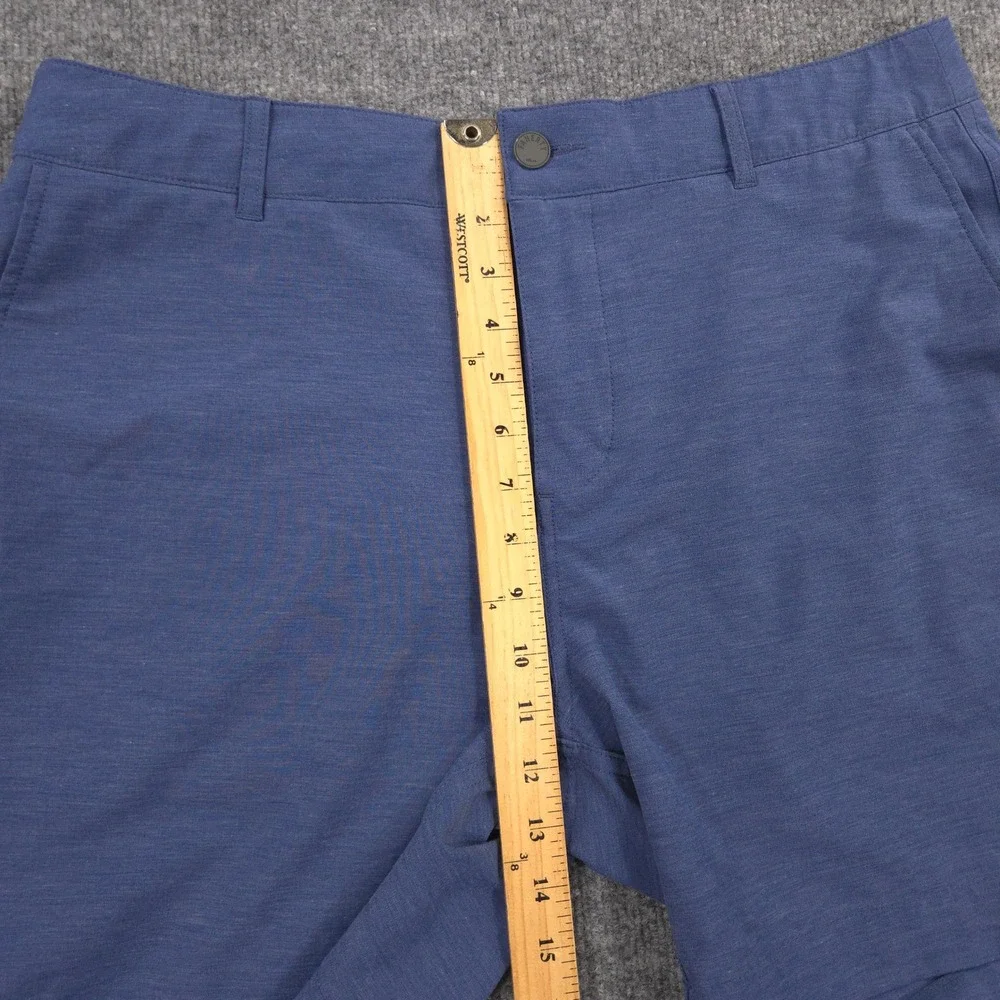 Faherty All Day Shorts Mens 35 Blue Heather Hybrid Chino Performance 7